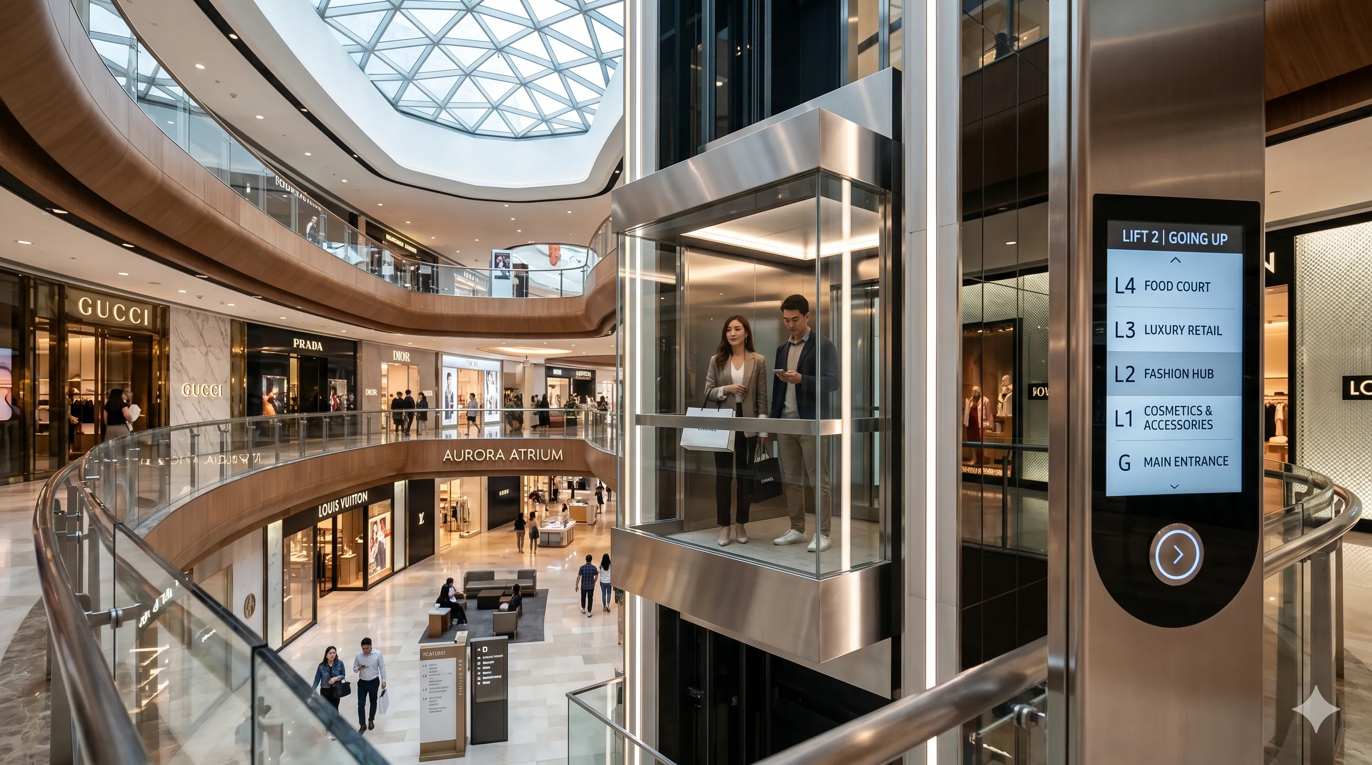 Smart elevator solution for shopping mall elevators